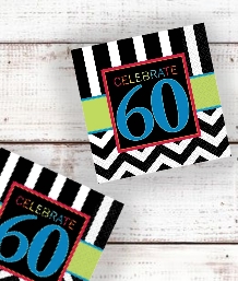 Chevron 60th Birthday Party Supplies | Balloon | Decoration | Pack